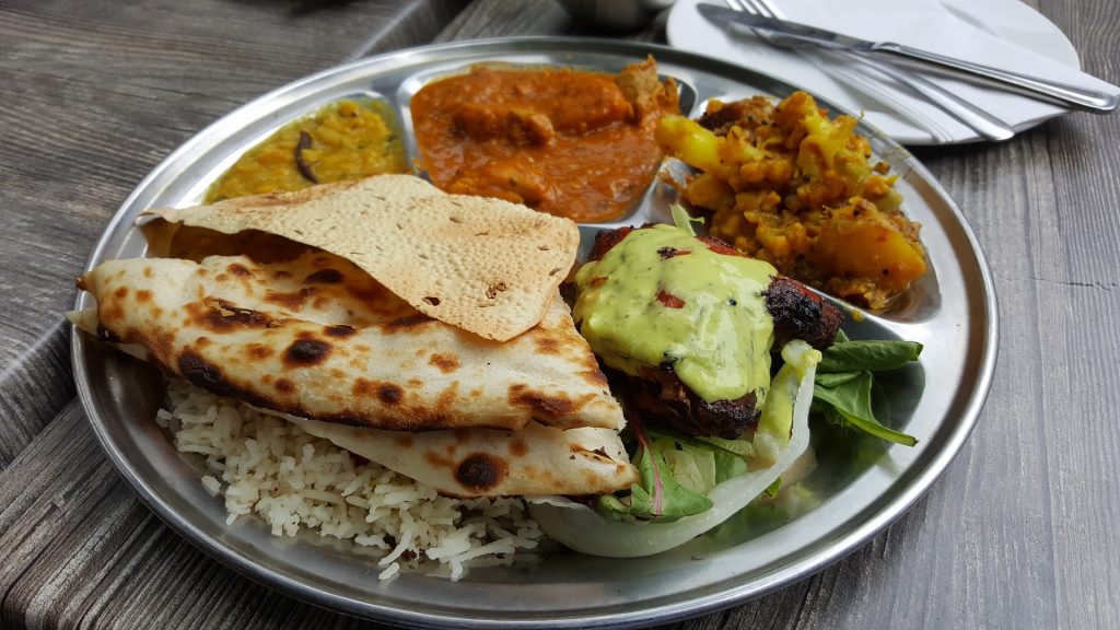 An example of a dish of healthy food from the best Glasgow Indian restaurants. 