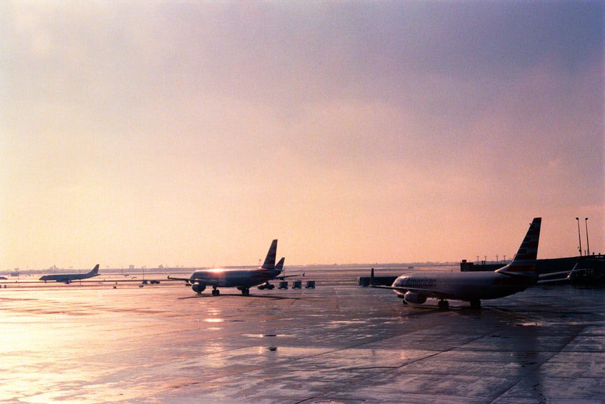 Jets lined up on runway